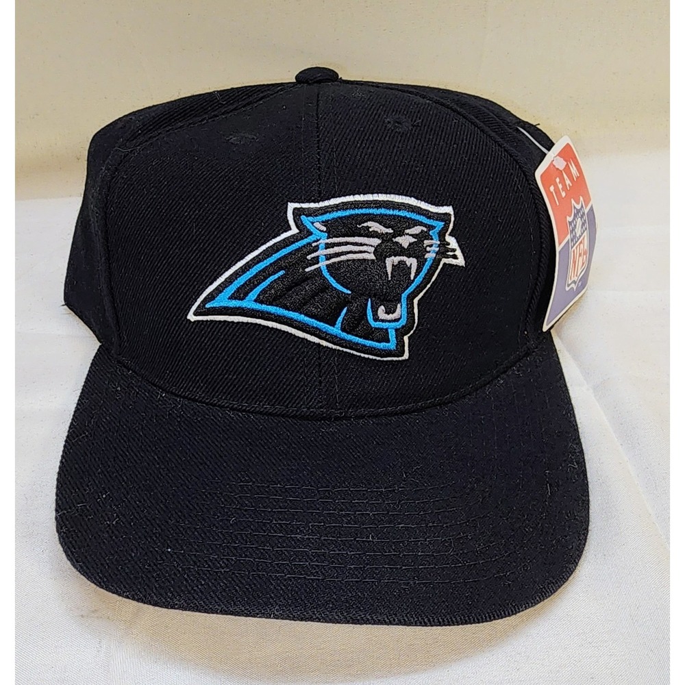 NOS NWT Carolina Panthers Vintage 90's ANNCO Plain Logo Twill Snapback Cap Hat